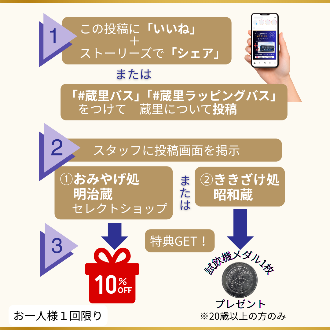 「しあわせの #蔵里バス キャンペーン」3/1~3/20 開催