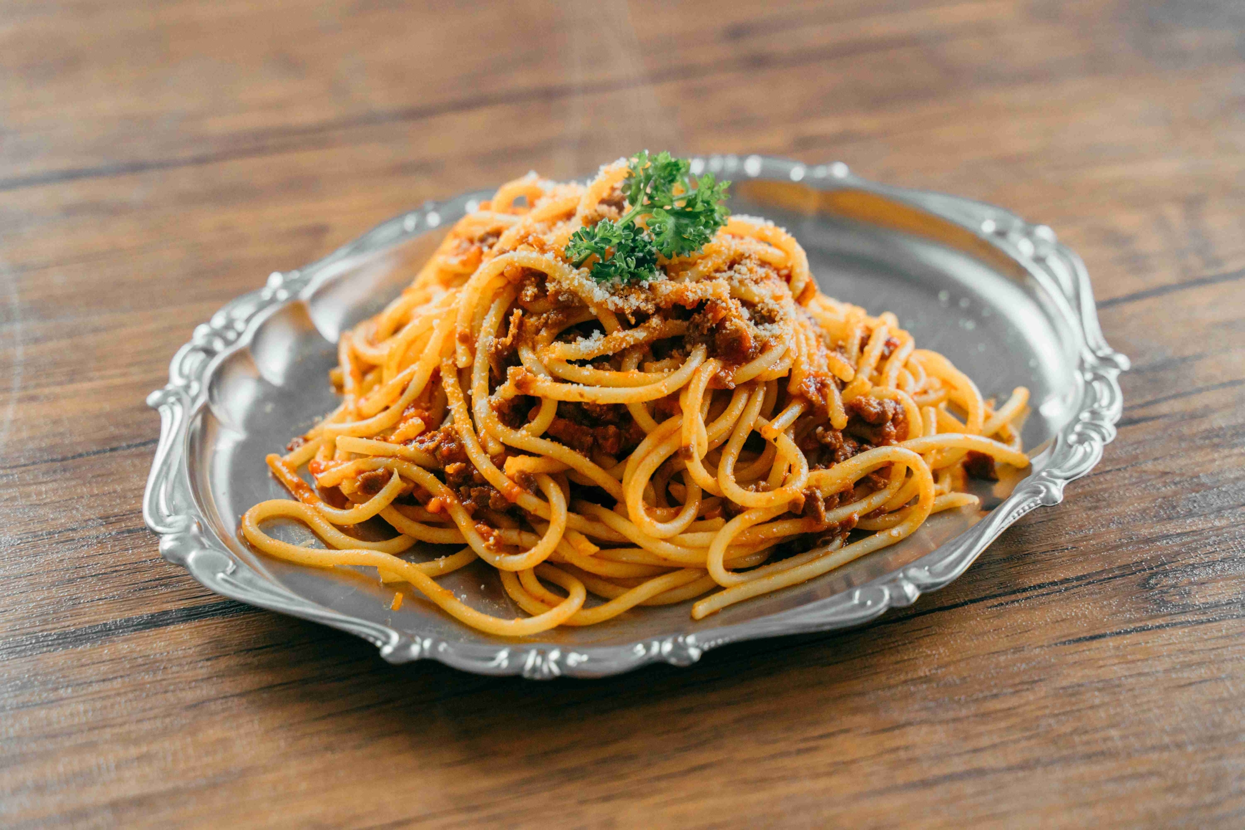 ミートソーススパゲティー（明治蔵「KuraCafe」）